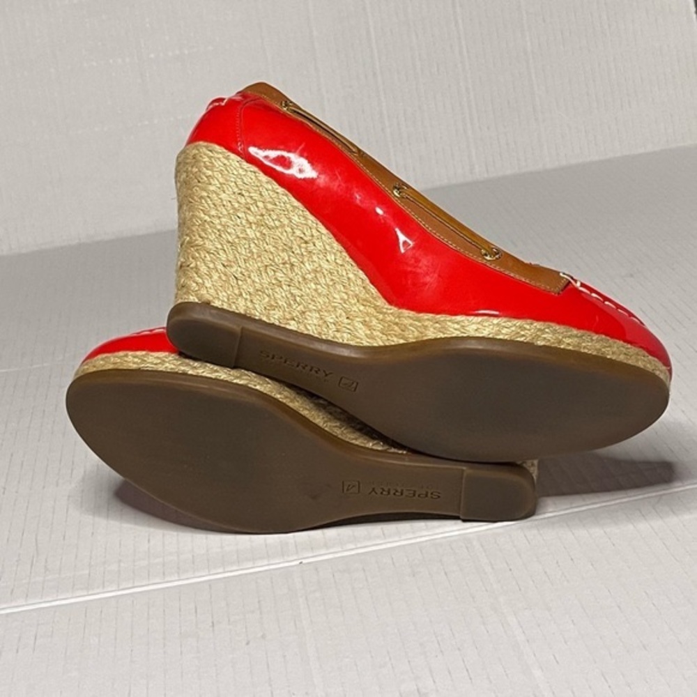 Milly x Top Slider Patent Leather Wedge Loafers - Picture 8 of 11